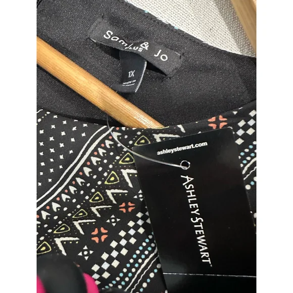 Women's ashleigh Stewart, Dress Size 1X Black Multi-color - Picture 6 of 6